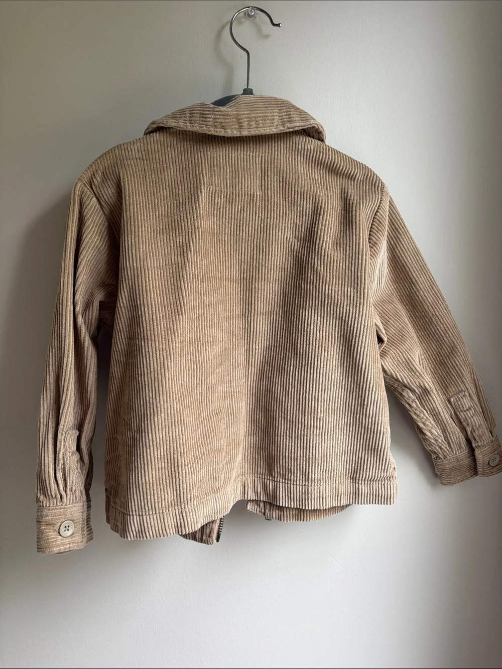 Old Navy Tan Corduroy Zip Shirt Jacket